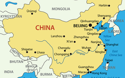 China cities map